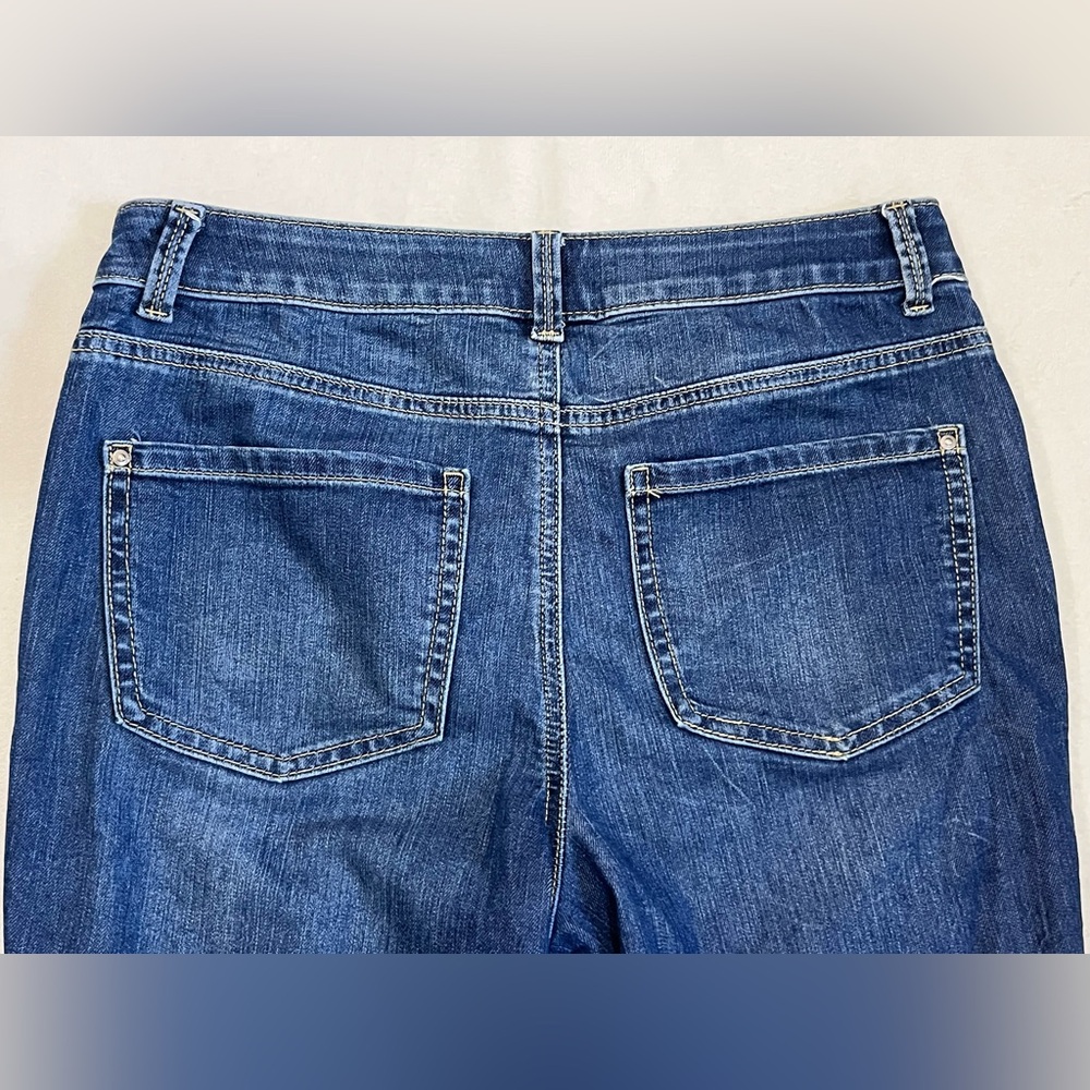 Maurices Everflex High Rise Distressed Blue Women’s Stretchy Jeans Size 10 - Picture 14 of 16